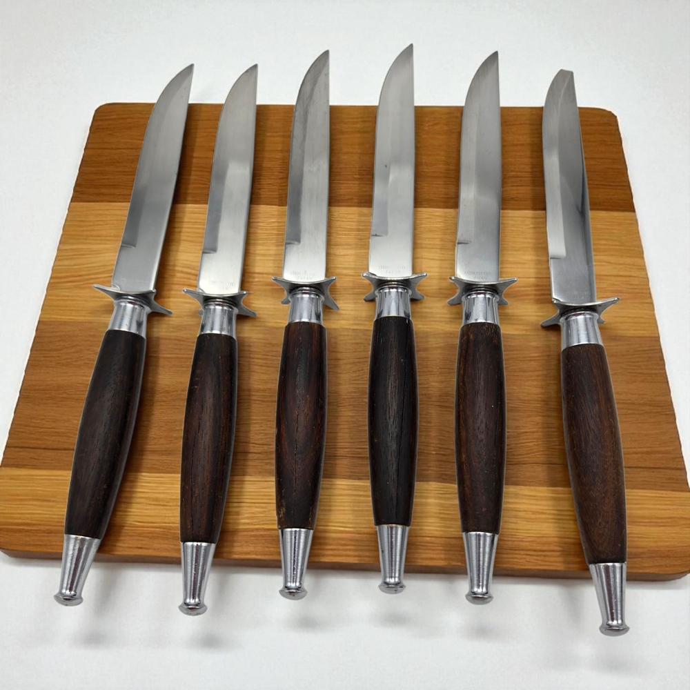 Vintage Stainless Steel Japan Standing Table Knives 6PC Set